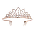 Women's Bridal Tiara Birthday Party Crown Pageant Tiara With Combs